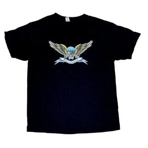 Mooncusser Tattoo Cape Cod 20 Years Helltown 100% Cotton Black TShirt Size Large